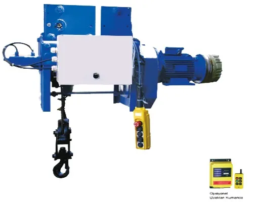 3 Ton 2 Hareketli Sabit Askılı Vinç